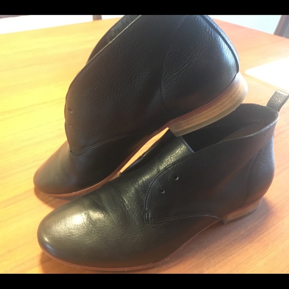 Cole Haan Black leather chukka booties
